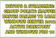 Group Policy Mapped Drives failing to load, Windows Server
